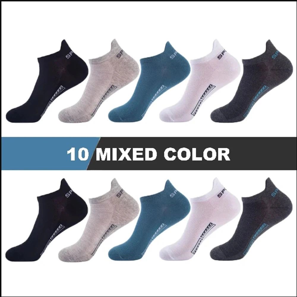 Men's casual boat socks worn in shoe