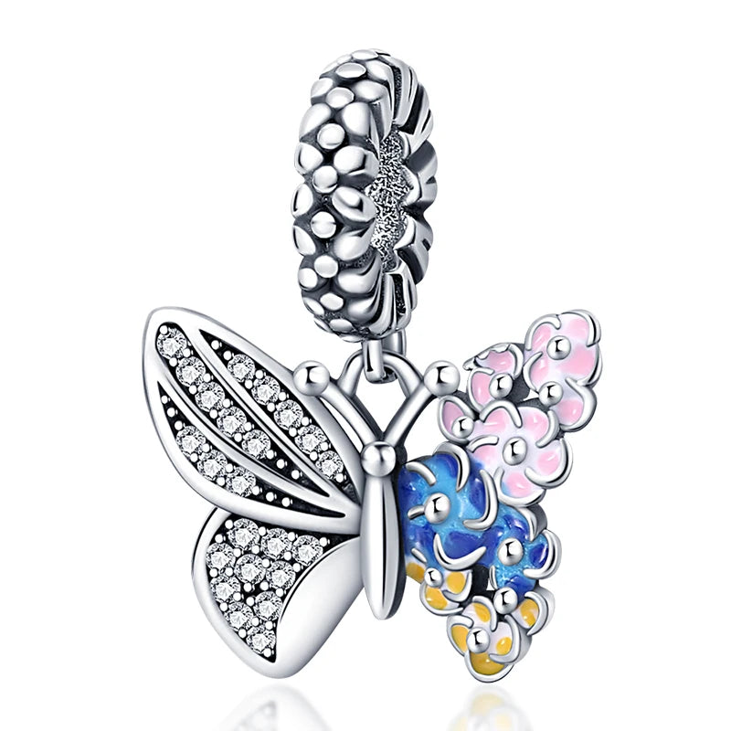 Butterfly Charm Beads – Zircon Bracelet-Compatible Charms