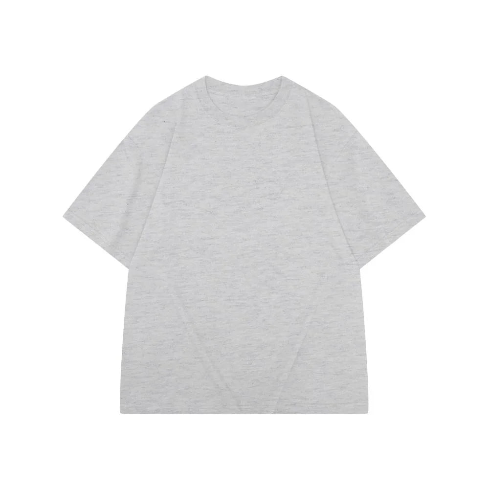 Men's heavyweight oversized drop shoulder tee worn casual outfit white