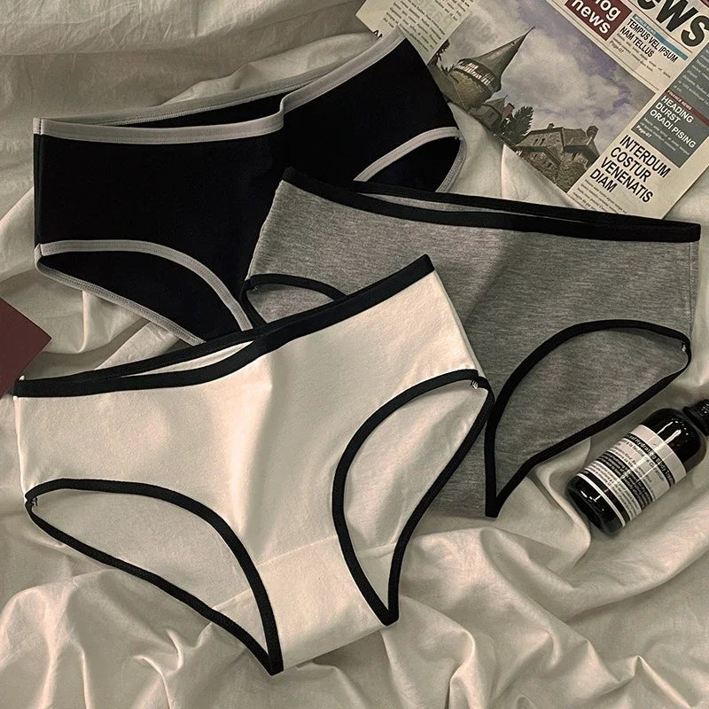 Women's cotton underwear worn model