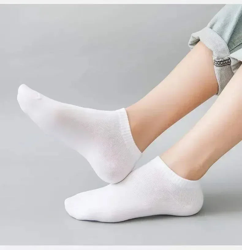 Unisex cotton ankle socks multi-pack mixed colors