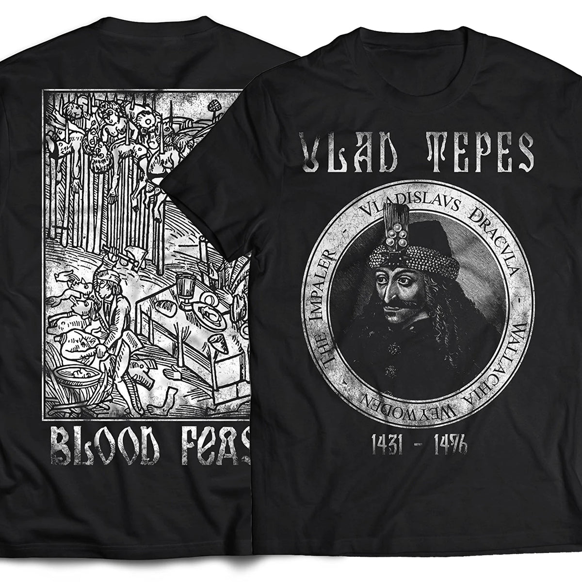 Vampire graphic t-shirt worn casual outfit