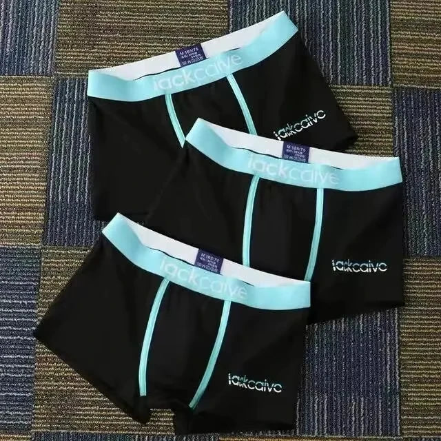 Men's printed cotton boxers size range display