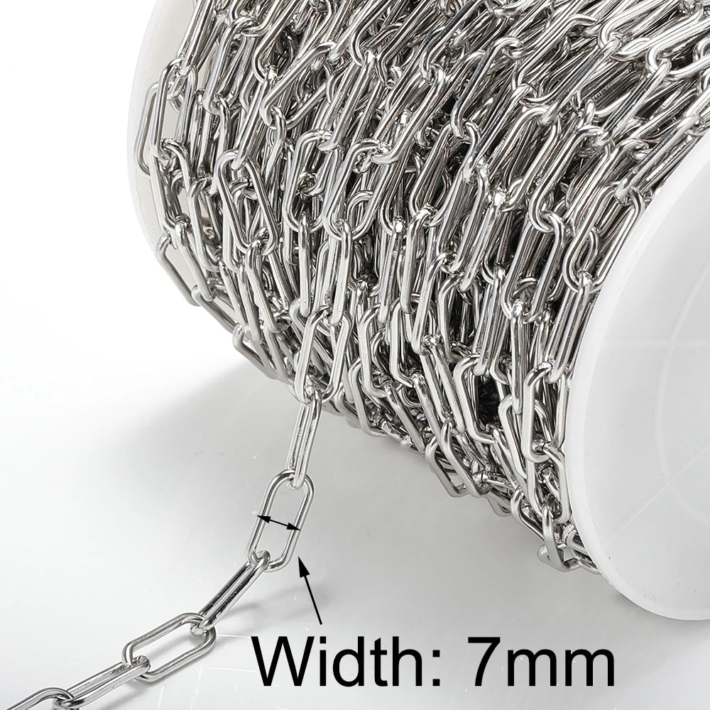 Stainless steel chain by the meter curb link style