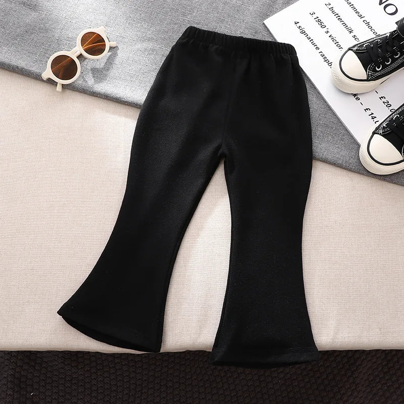Girls flared leggings worn by child