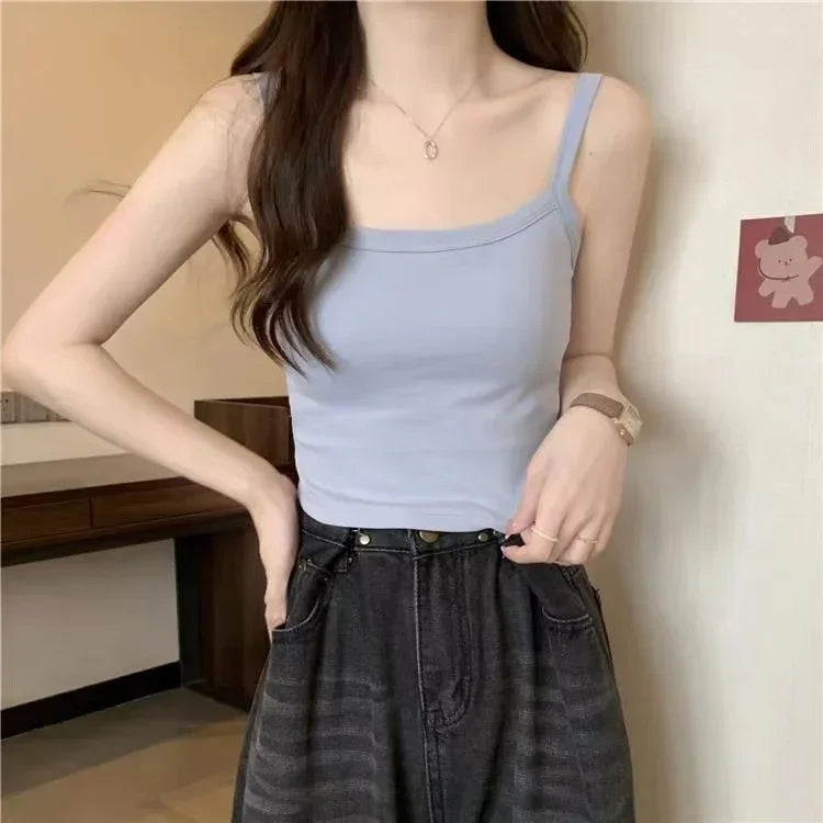 Women's Sleeveless Cami Crop Top