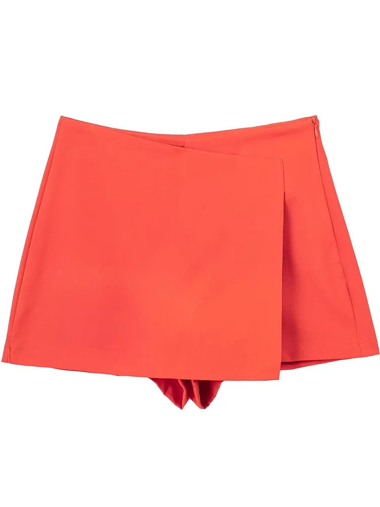 Women's Asymmetrical Side Zip Orange