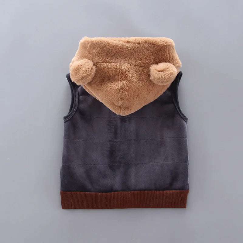 Kids hooded bear sweater set bear ear hood detail