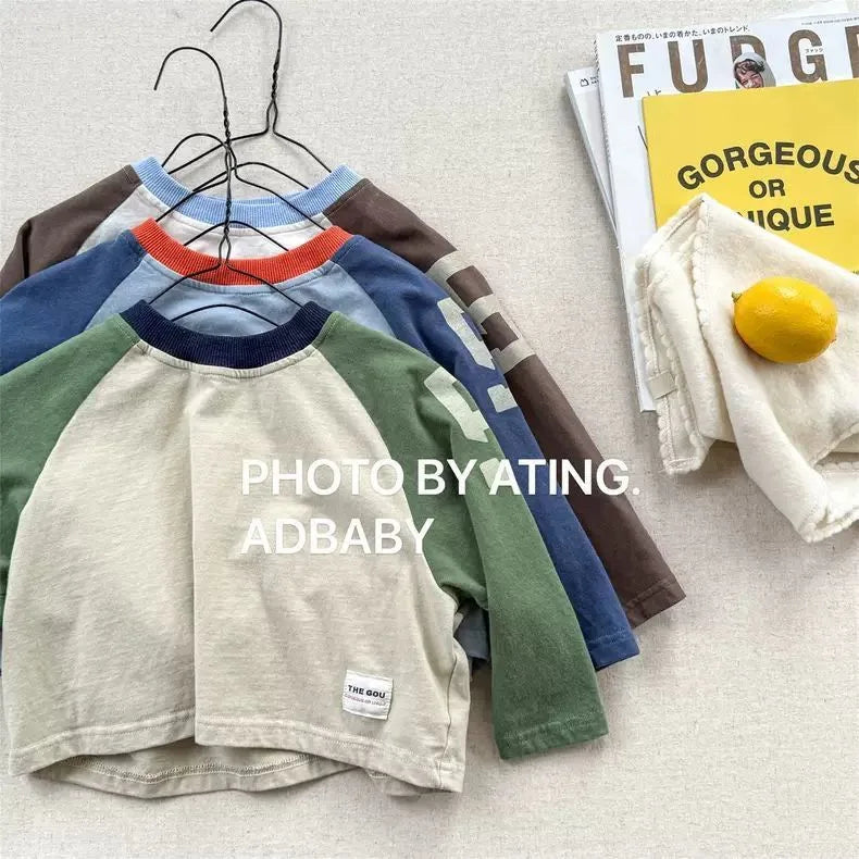 Boys letter print pullover worn by child