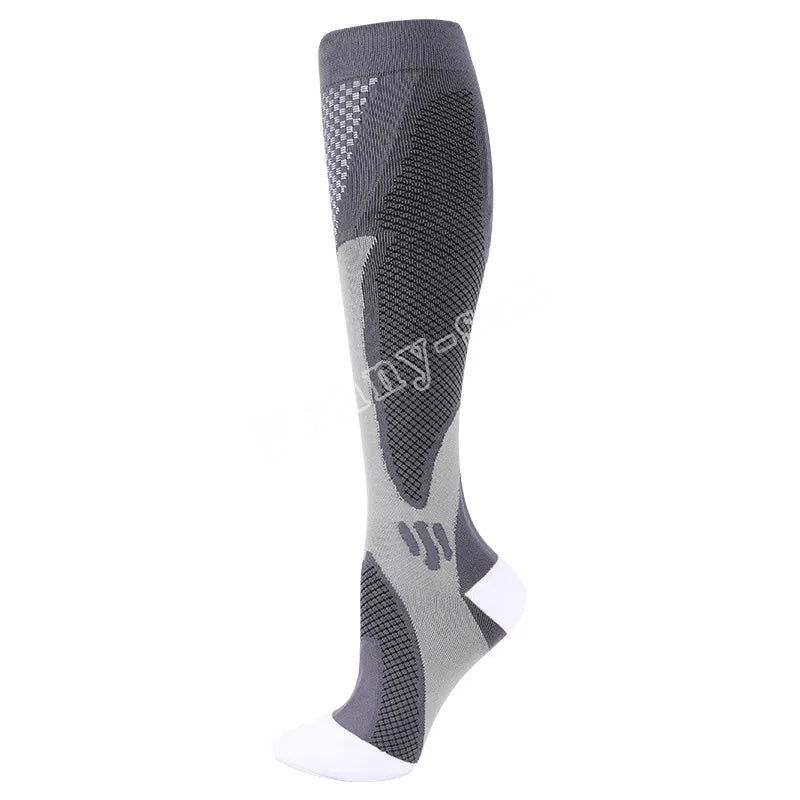 Compression support socks worn on legs
