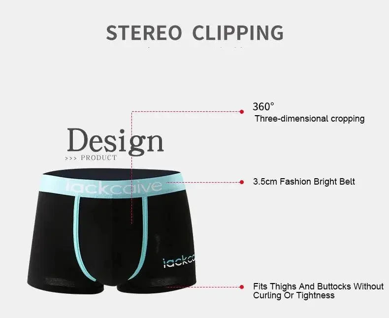 Men's printed cotton boxers size range display