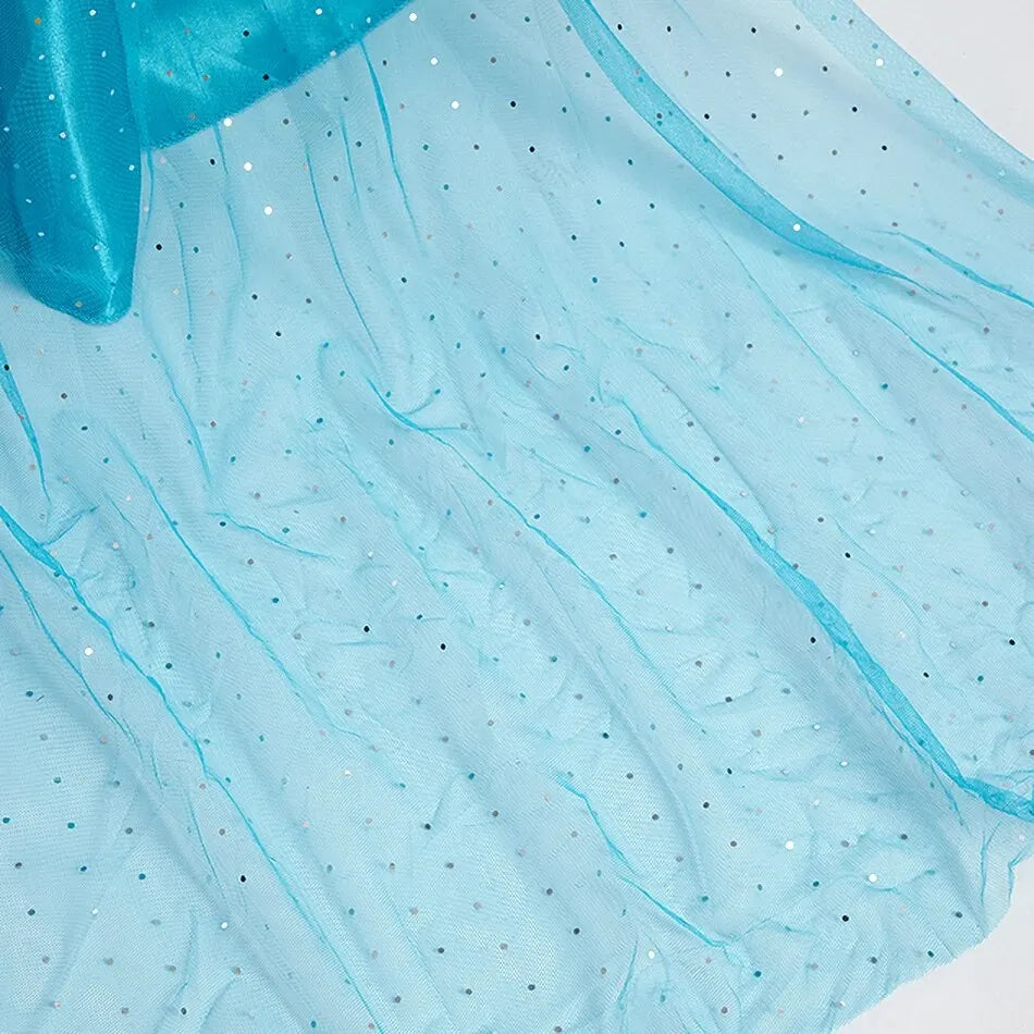 Girls snow queen halloween costume worn by child