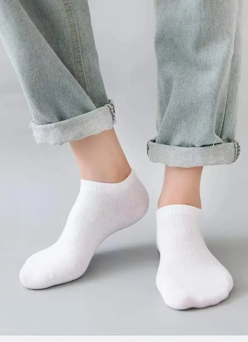 Unisex cotton ankle socks multi-pack mixed colors