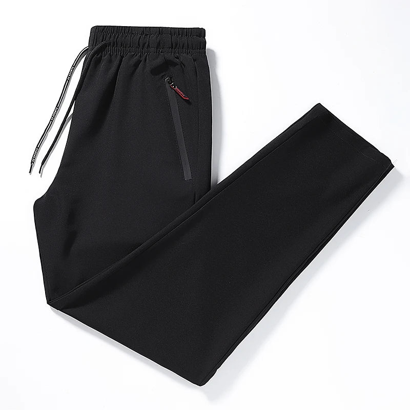 Slim fit jogger pants front view grey