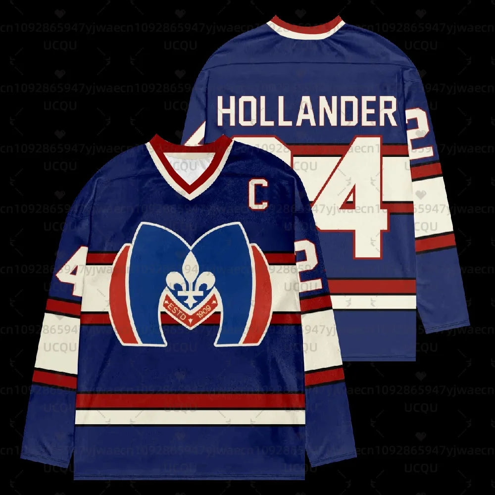 Long sleeve hockey graphic tee front view