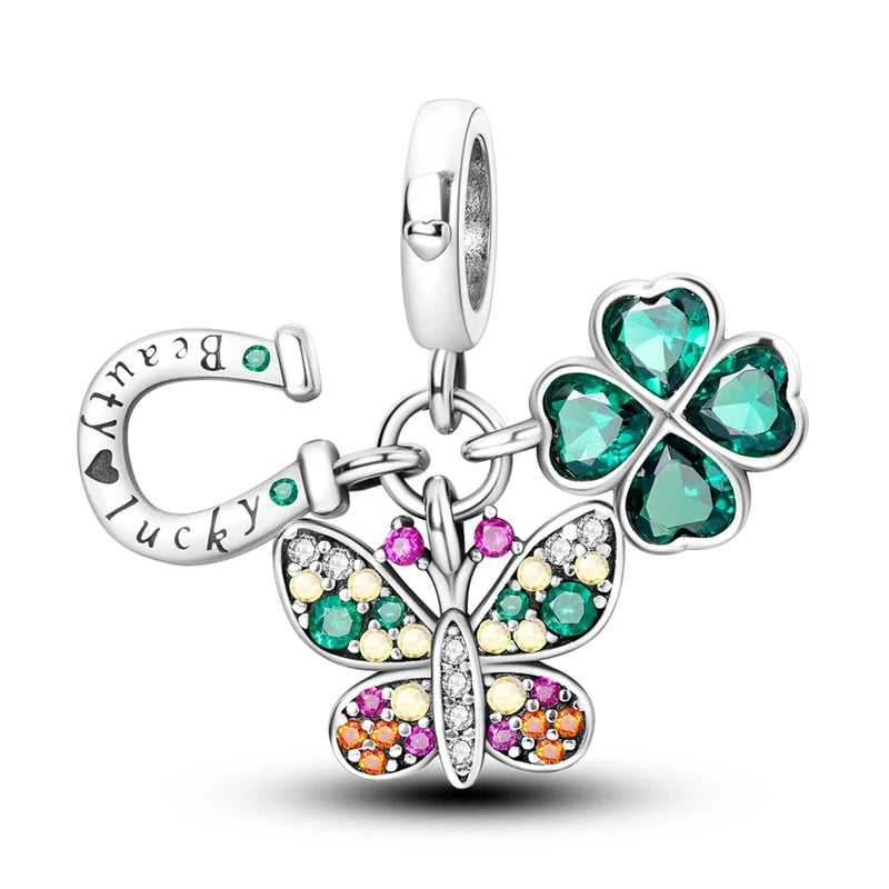 Butterfly Charm Beads – Zircon Bracelet-Compatible Charms