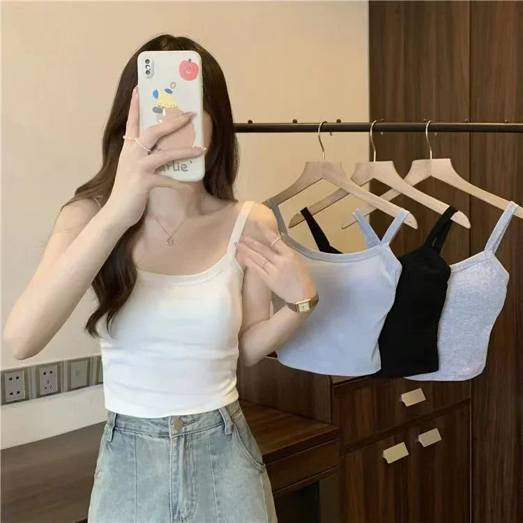 Women's Sleeveless Cami Crop Top