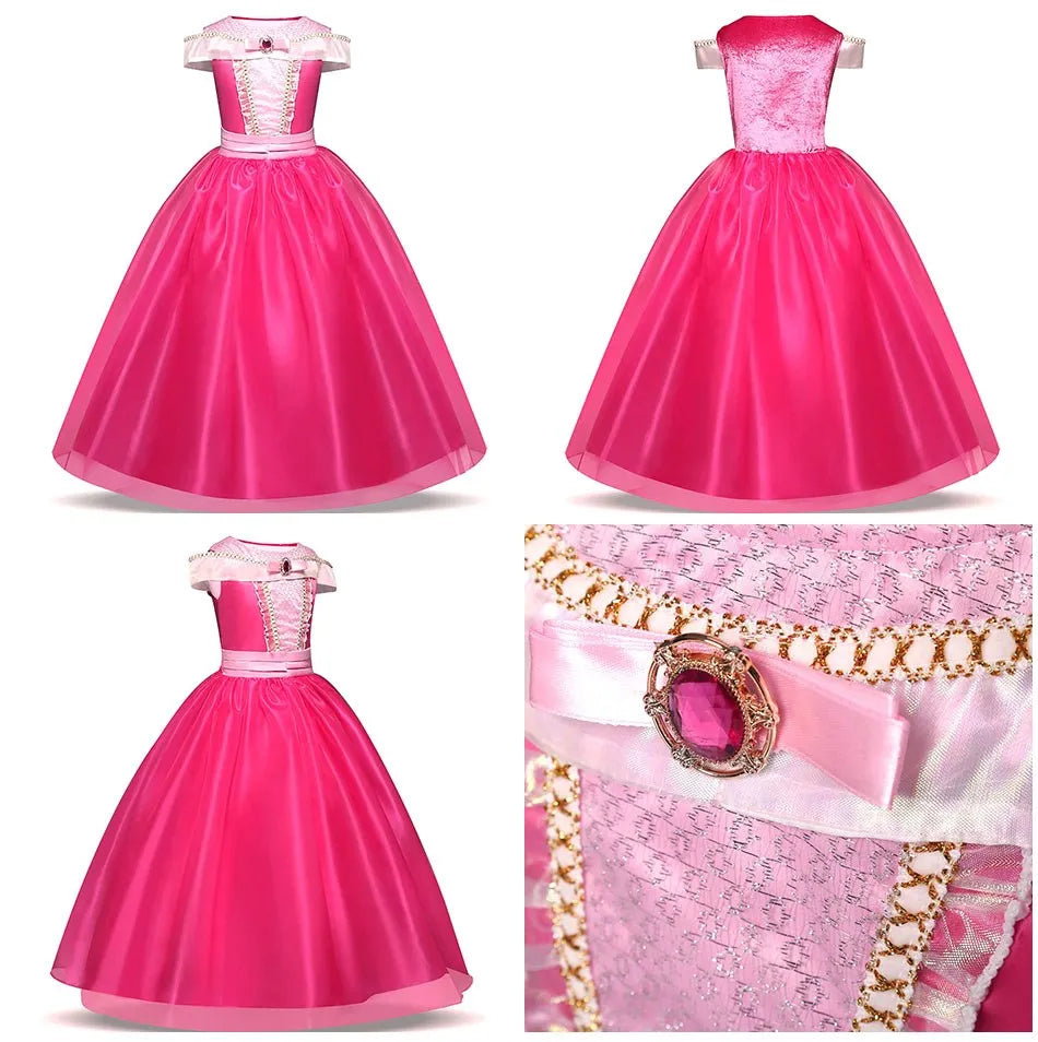 Kids princess cosplay dress worn by child model