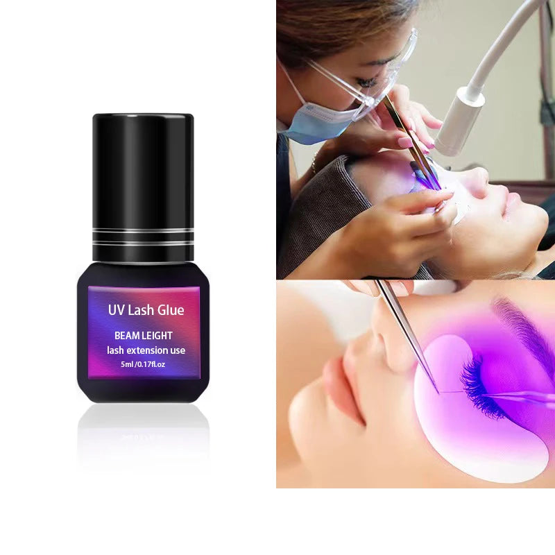 UV lash extension glue used on lash extensions