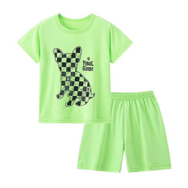Kids shorts set top detail