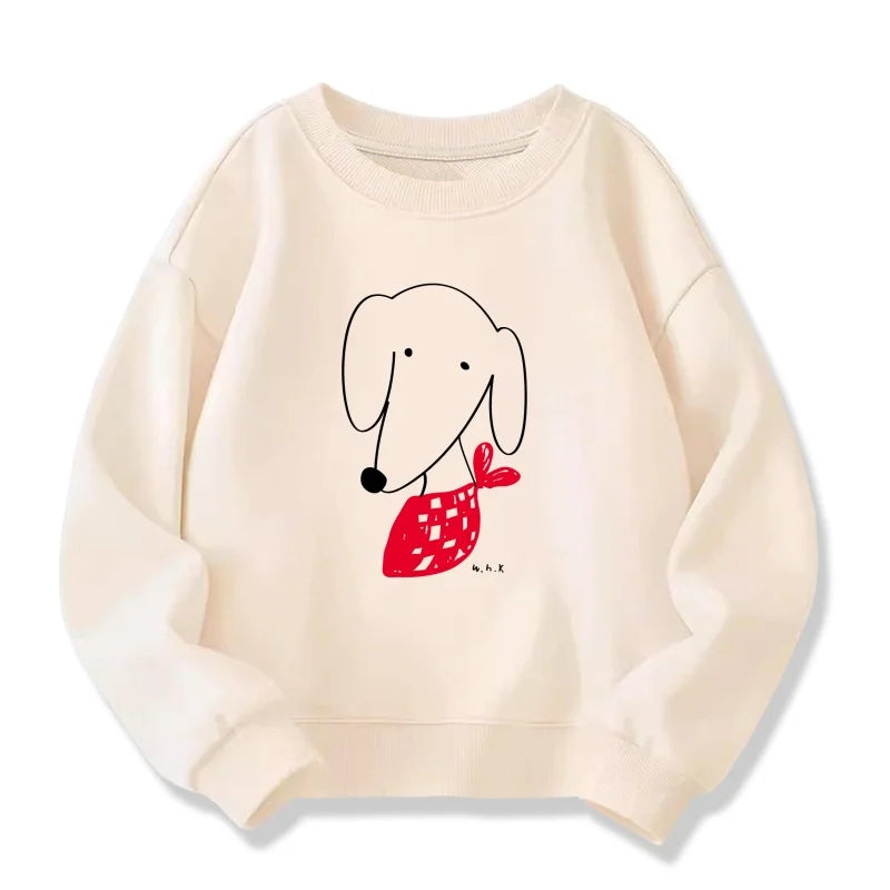 Kids cartoon graphic hoodie worn by child