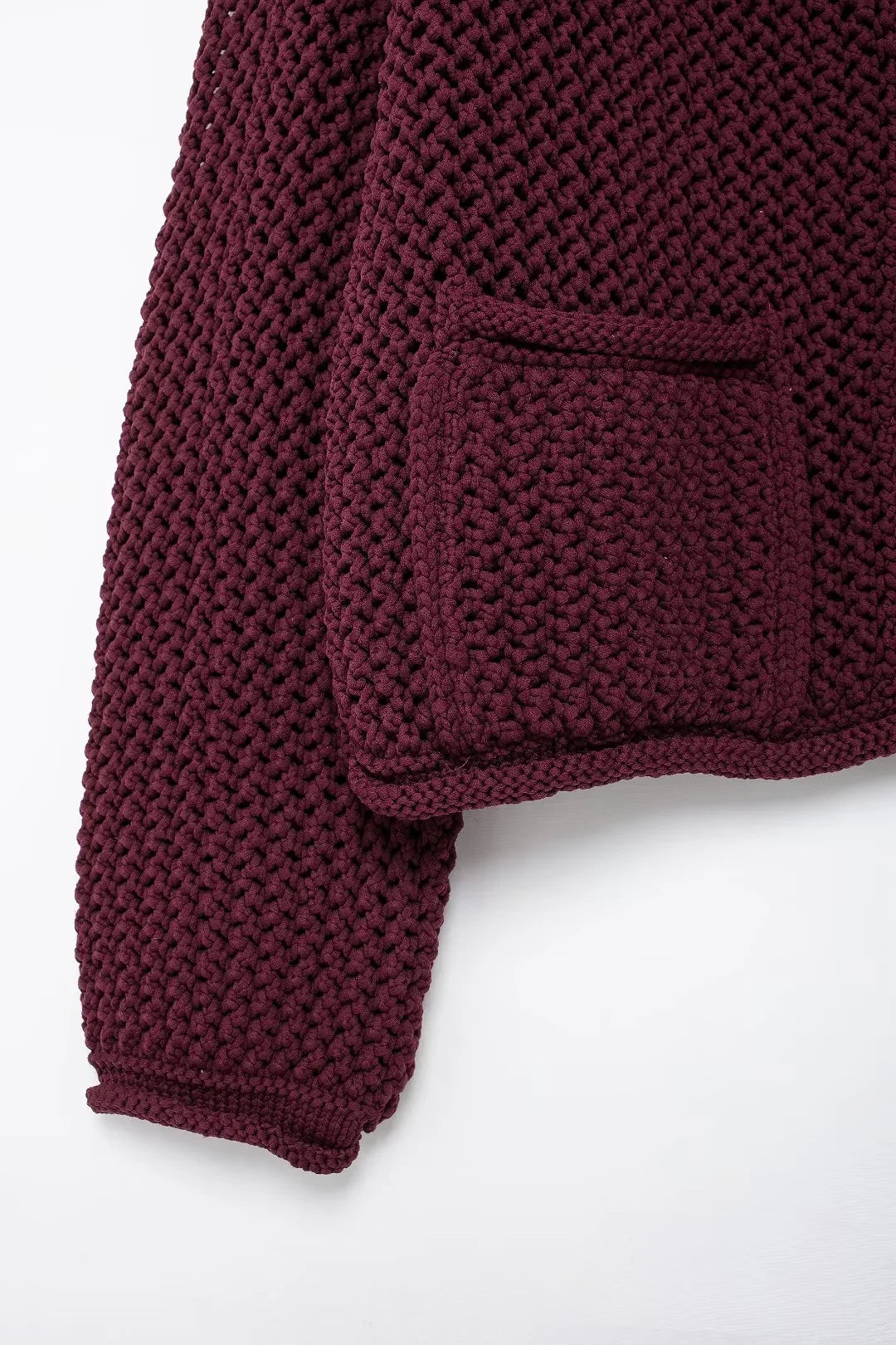 Cropped Knit Cardigan Women's Button Up Sweater