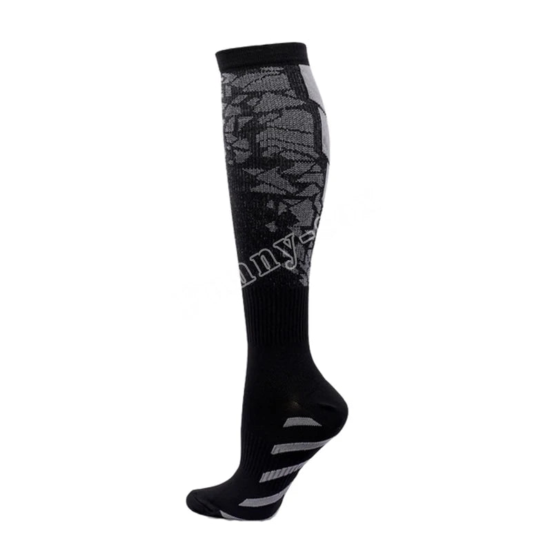 Compression support socks worn on legs
