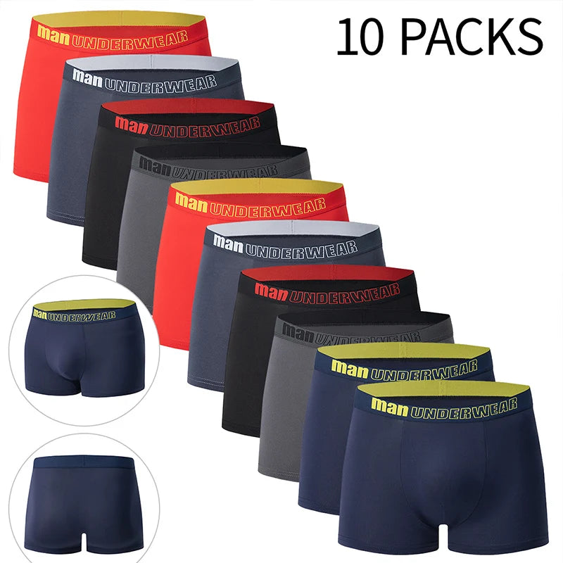 Men's printed boxer shorts worn model