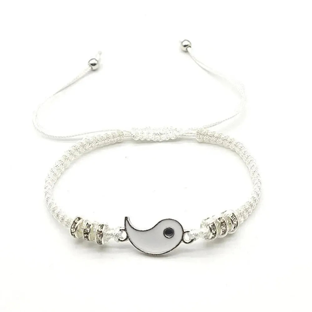 Couple's bracelet set worn on wrists