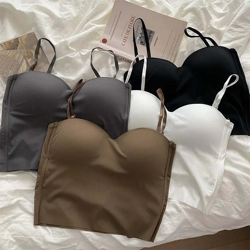 Seamless Yoga Bra Tank Fixed Chest Pad 
