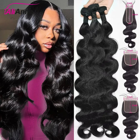 Hair bundles hd lace closure worn styled