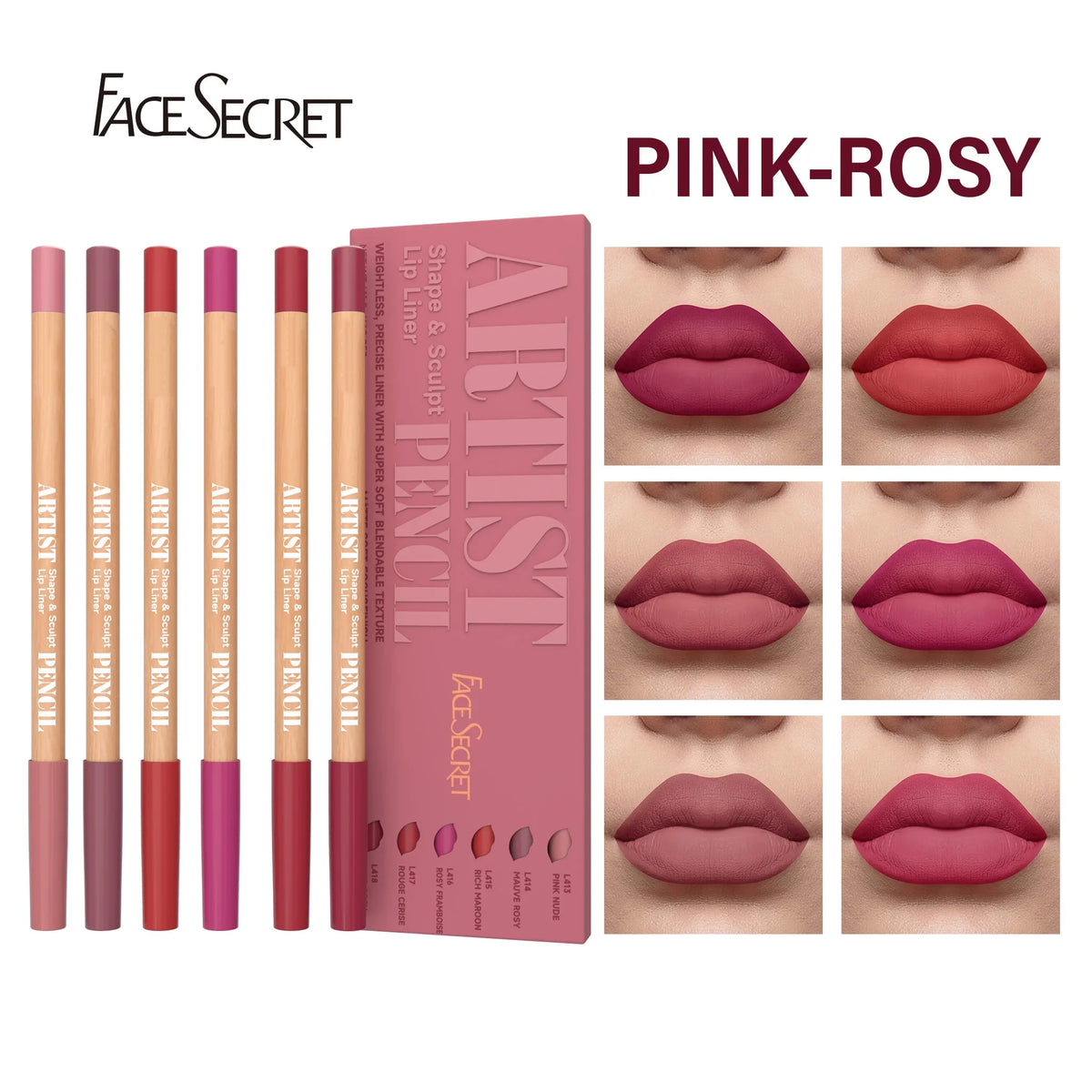 Precision lip liner pencil sketch roast shade