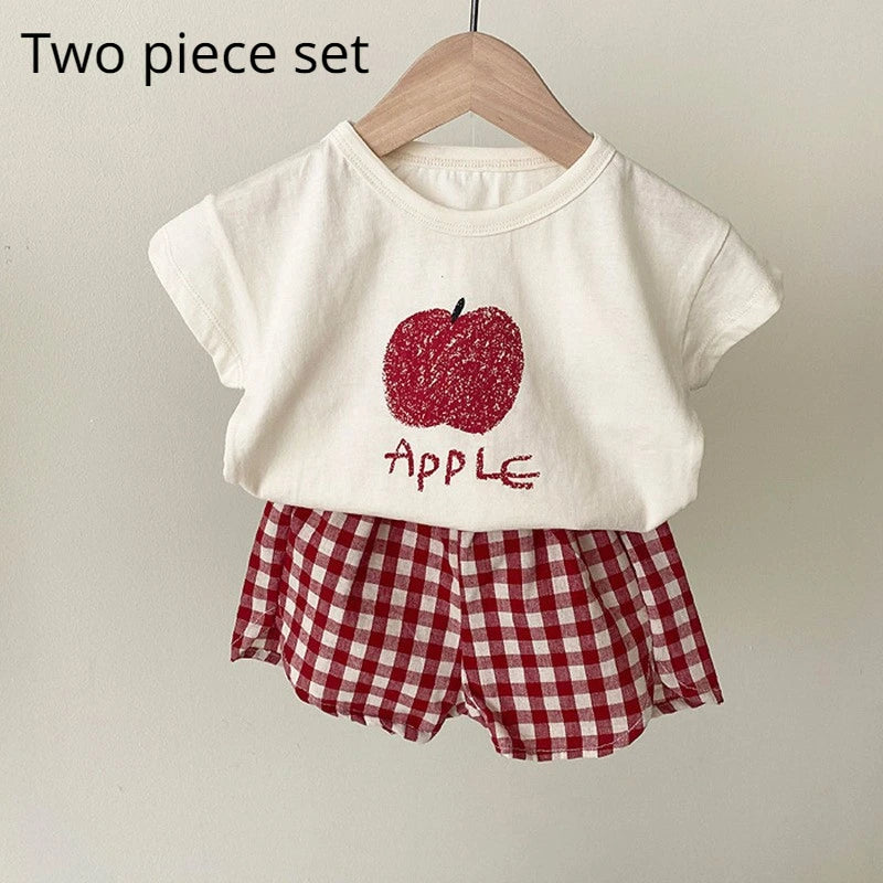 Baby sleeveless pajama set worn on baby