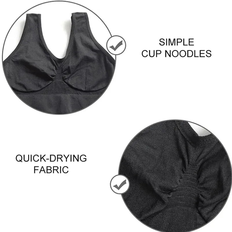 Women's seamless striped sports bra side view