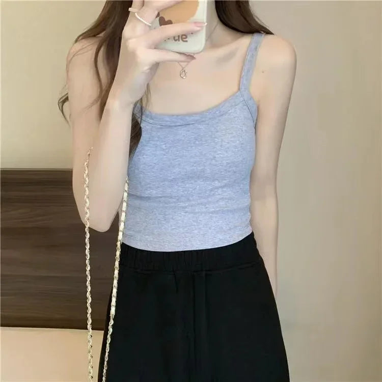 Women's Sleeveless Cami Crop Top