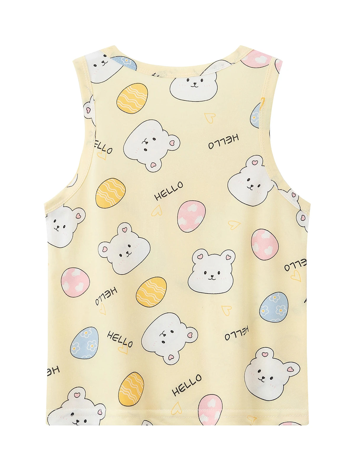 Kids shorts set top detail