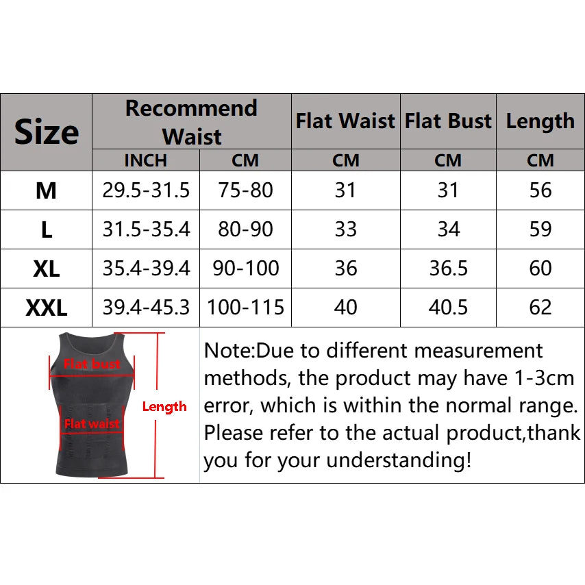 Men's seamless compression slimming tank top black