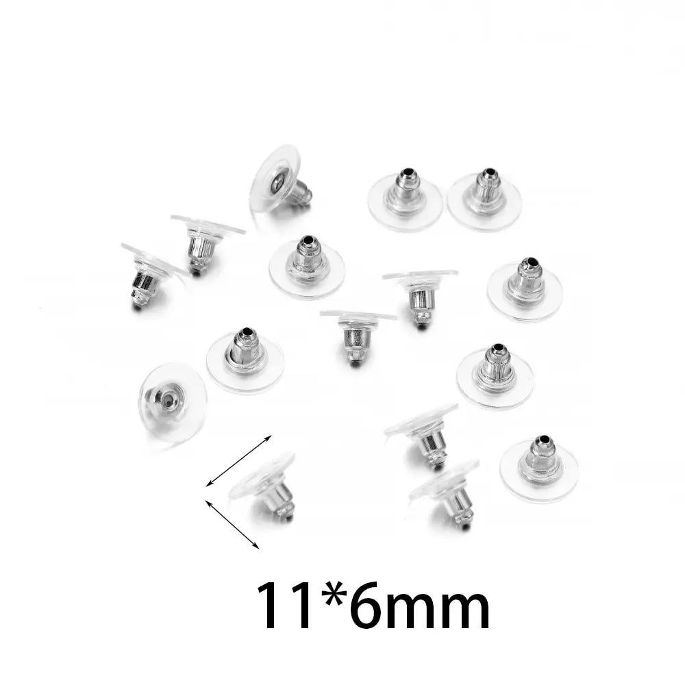Rubber earring backs attached to earring post