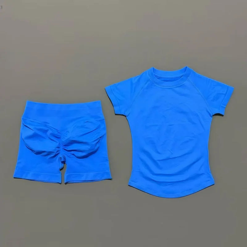 Seamless yoga workout set winter berry top detail