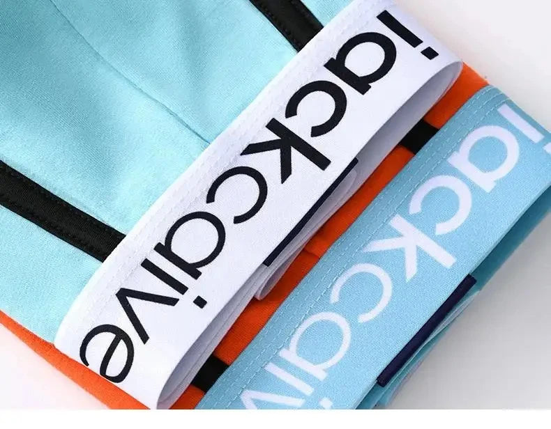 Men's printed cotton boxers size range display