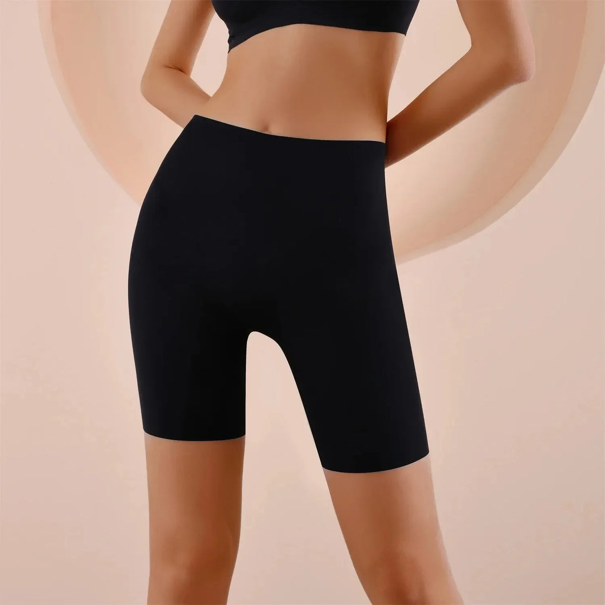 Women's high waist seamless shaping shorts front view