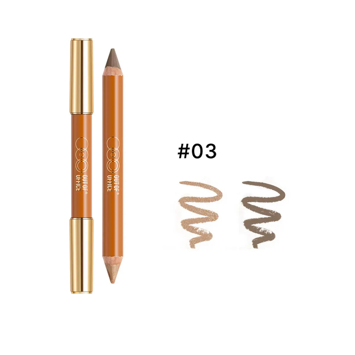 Contour & highlight duo pencil swatch on skin