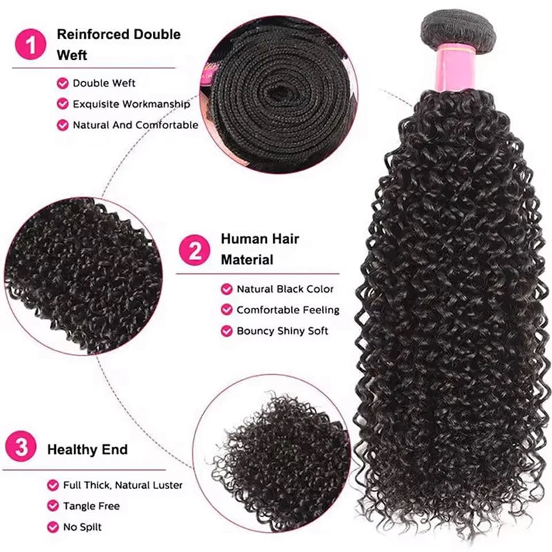 Jerry curly human hair bundles worn styled