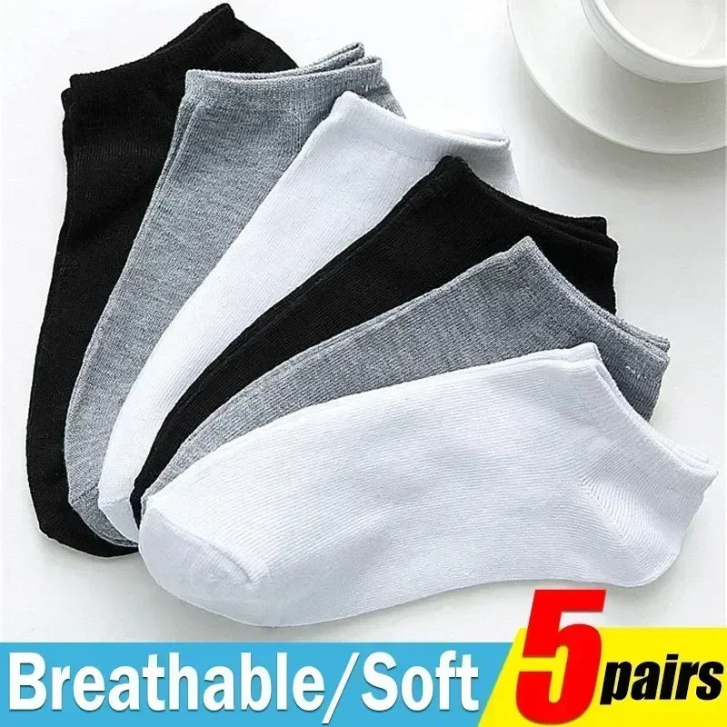 Unisex cotton ankle socks multi-pack mixed colors