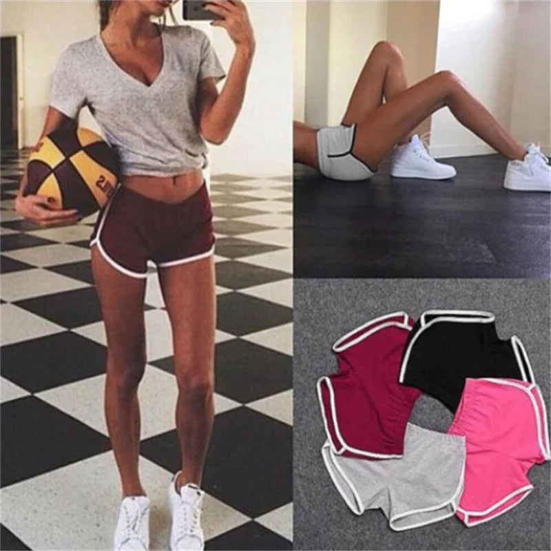 Skinny sports shorts black worn close up back