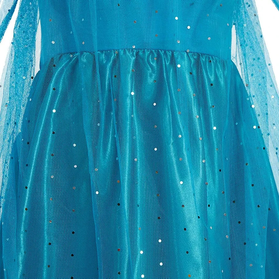 Girls snow queen halloween costume worn by child