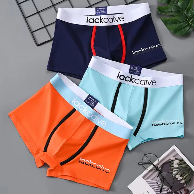 Men's printed cotton boxers size range display