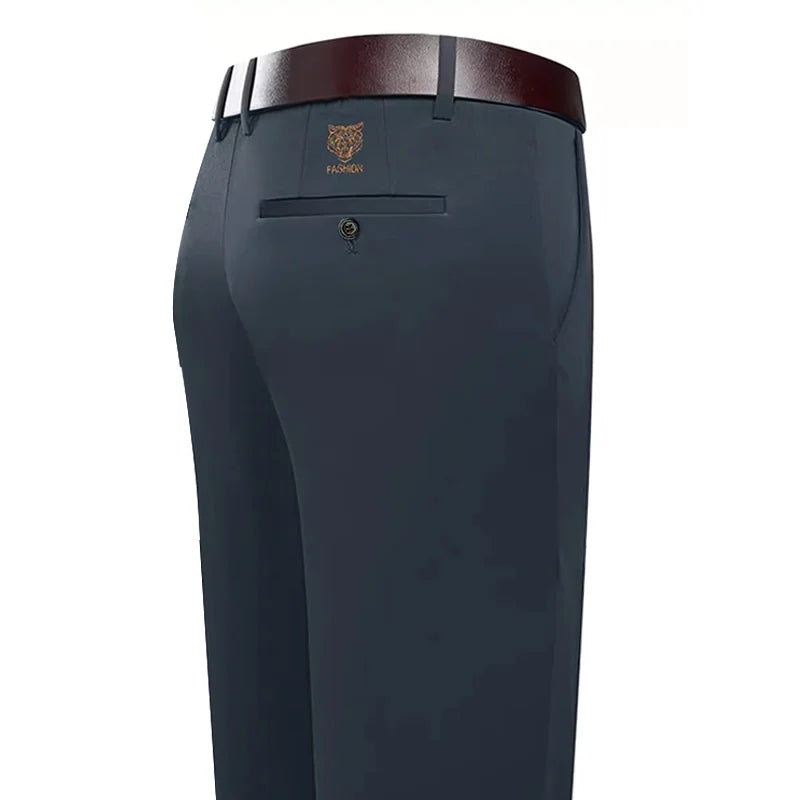 Business Casual Pants – Men's Elastic Waist Dress Trousers