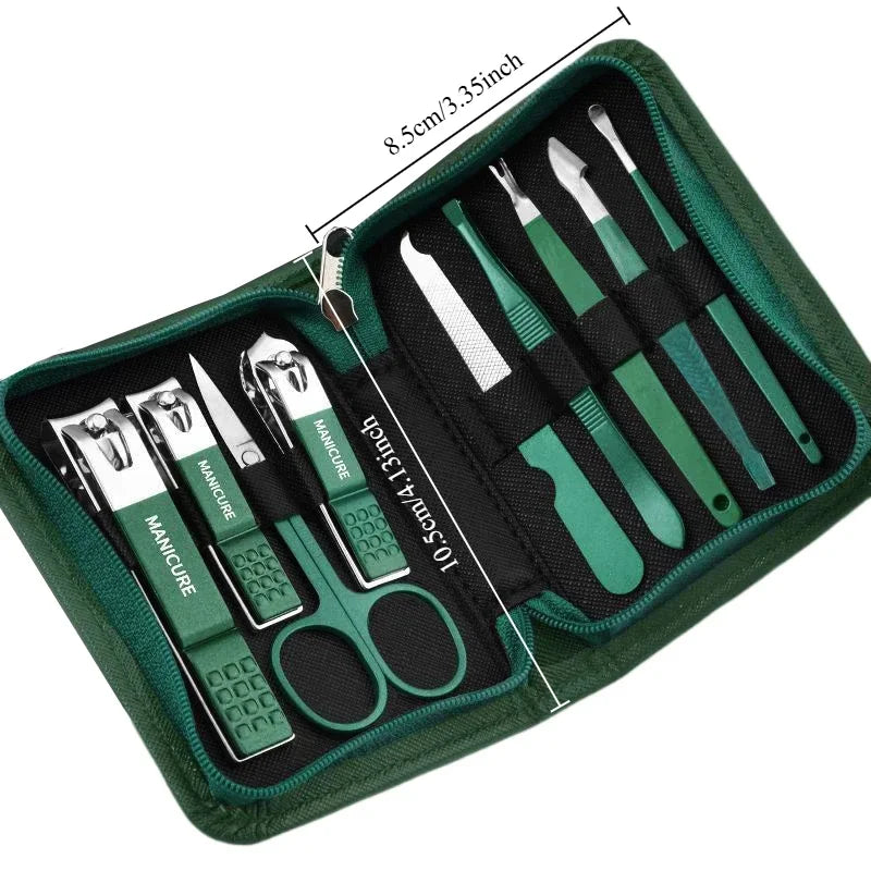 Manicure pedicure tool set open display