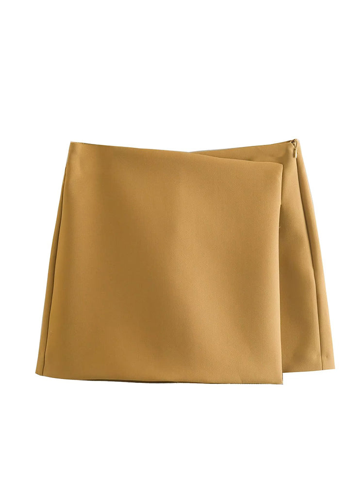 Women's Asymmetrical Side Zip Gold